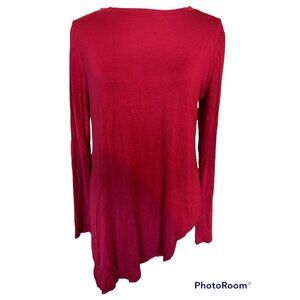 Women's Red Long Sleeve Top
